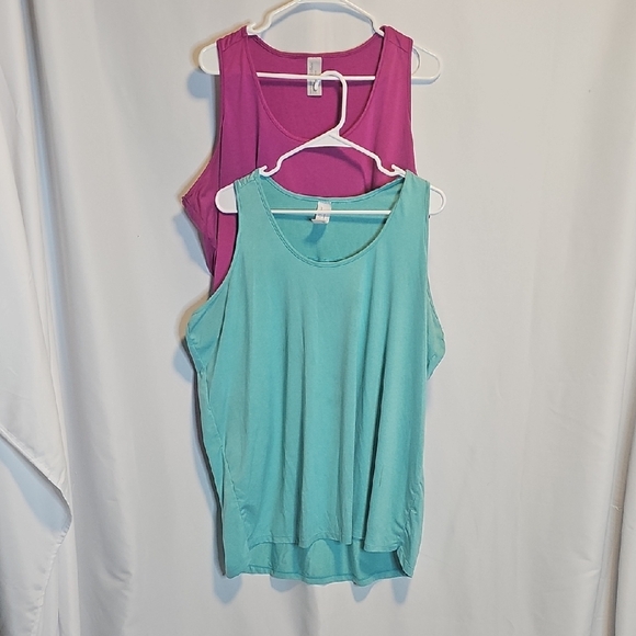 Cakulo Tops - Cakulo Women's Sleeveless Workout Yoga Tank Tops Bundle - Teal and Magenta